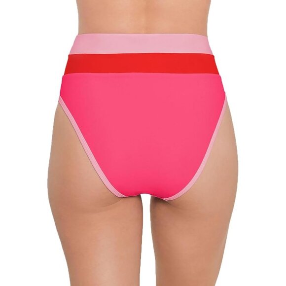 Salt + Cove Juniors High Waist Colorblock Swim Bottom Women S Pink Separates NWT - Picture 4 of 11